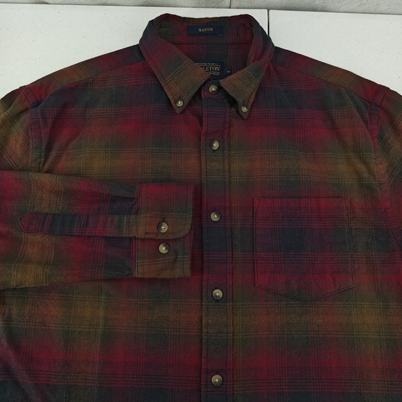 Pendleton Other - Pendleton Mason Shirt Men Medium Flannel Shadow Plaid Button Long Sleeve Western